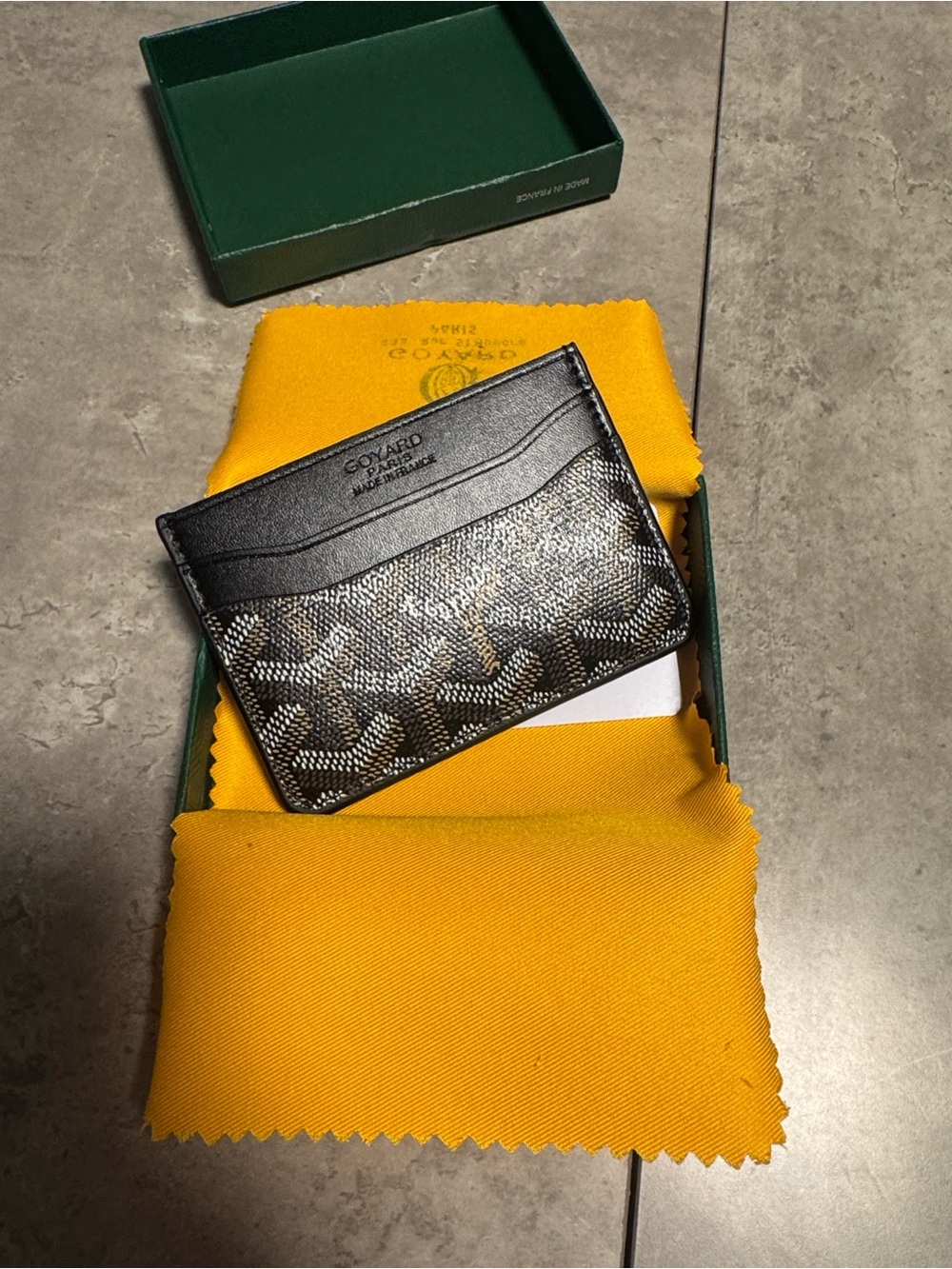 Goyard Black and Brown Card Case Wallet